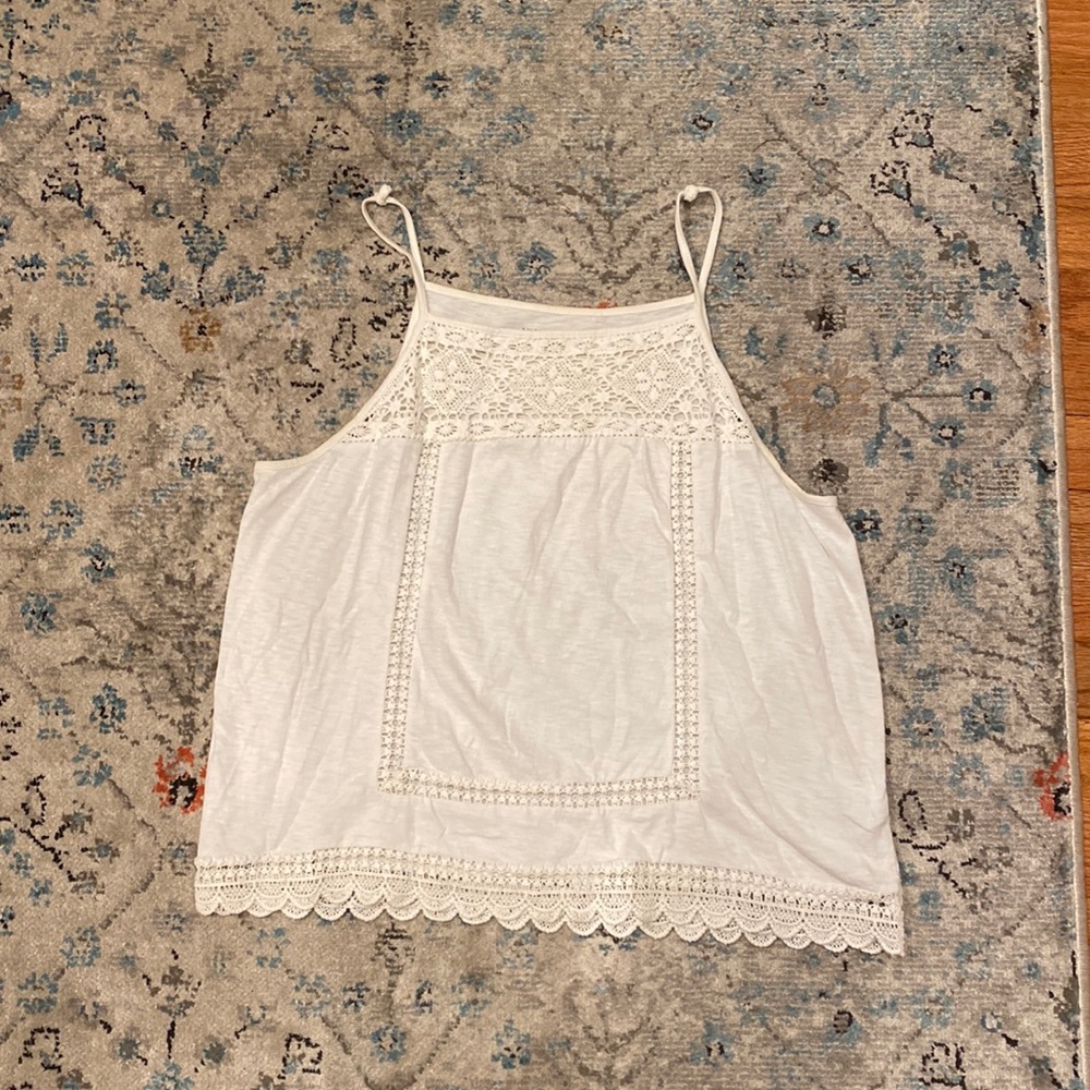 White Lace Halter Tank